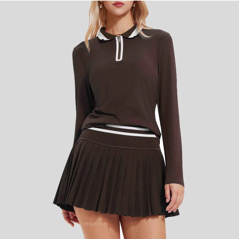 Cloud Performance Set – Women’s Tennis Skirt & Zip Court Top