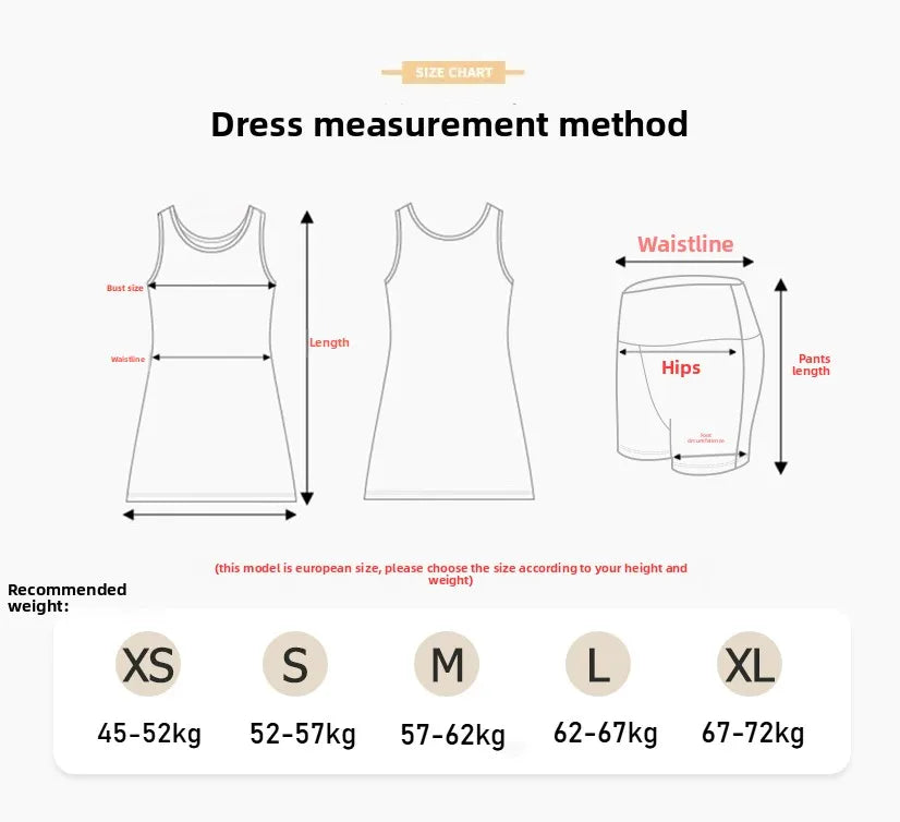 Women’s Tennis Dress with Built-In Shorts – Lightweight Padel & Activewear