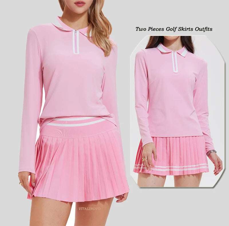 Cloud Performance Set – Women’s Tennis Skirt & Zip Court Top