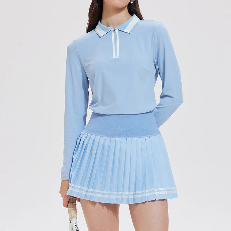 Cloud Performance Set – Women’s Tennis Skirt & Zip Court Top