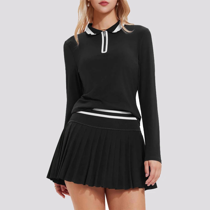 Cloud Performance Set – Women’s Tennis Skirt & Zip Court Top