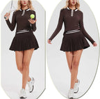Cloud Performance Set – Women’s Tennis Skirt & Zip Court Top