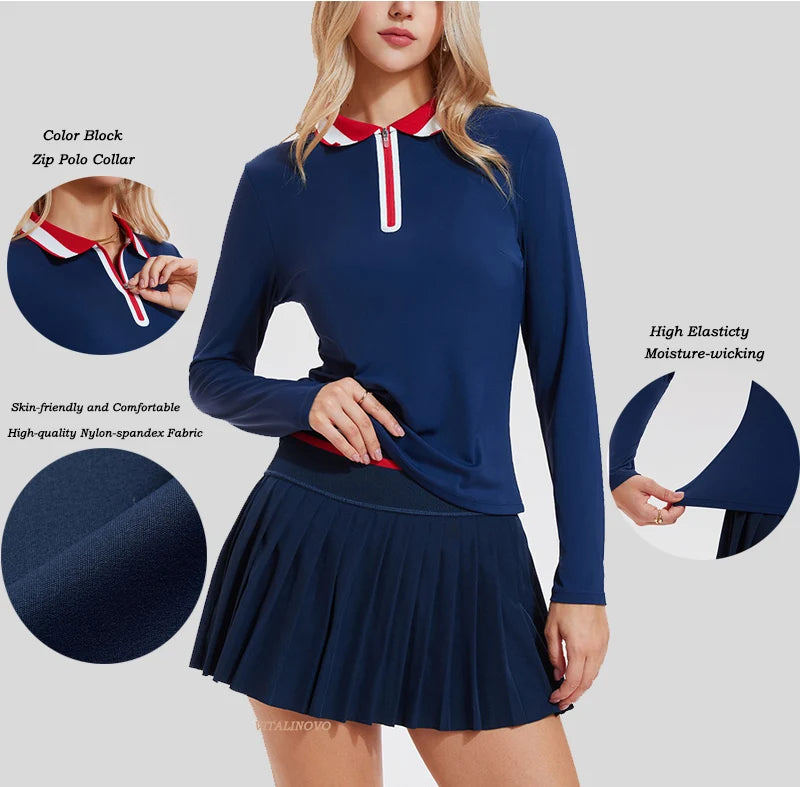 Cloud Performance Set – Women’s Tennis Skirt & Zip Court Top